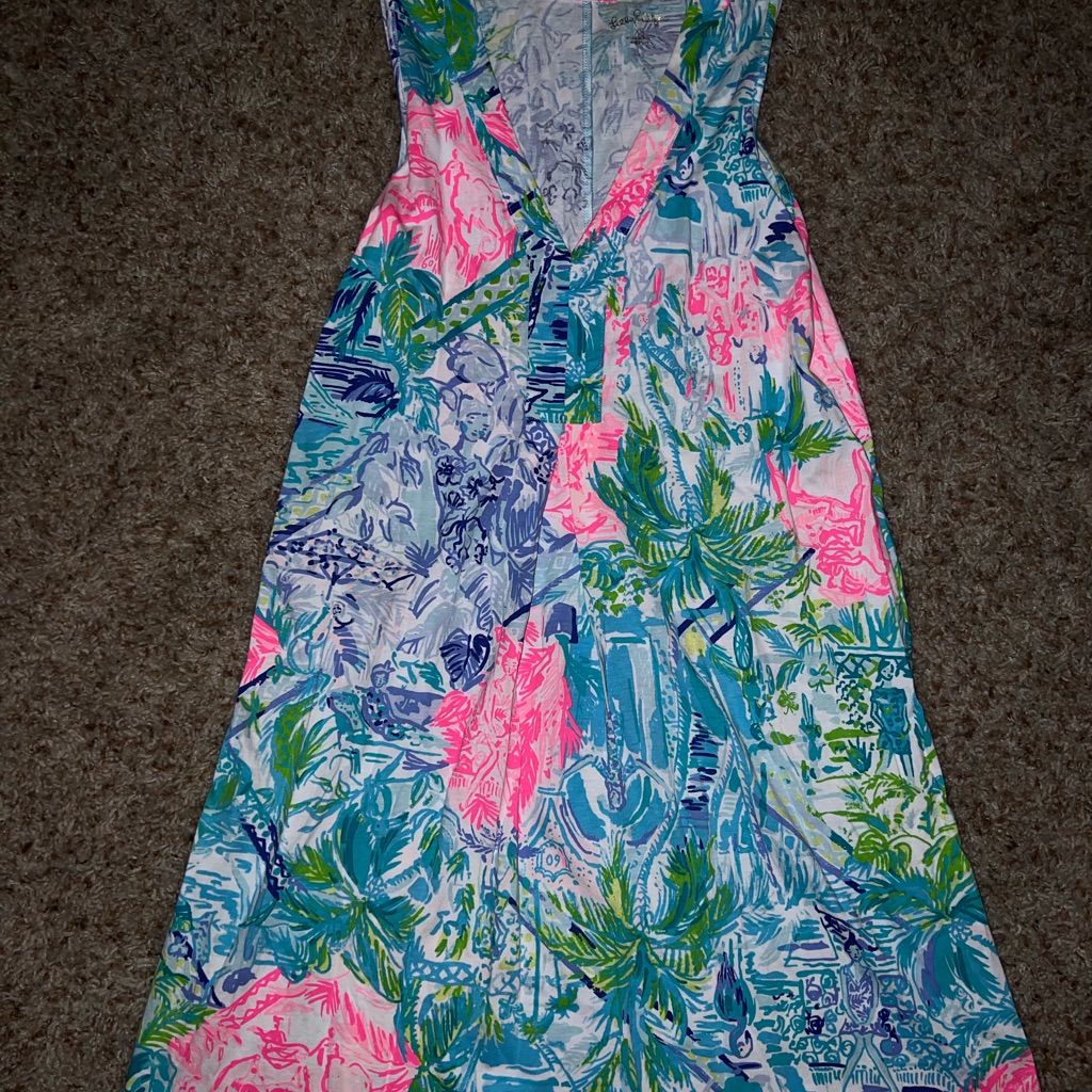 Lilly Pulitzer Amina Bohemian Queen Tank Shirt Dress Size Xs Euc